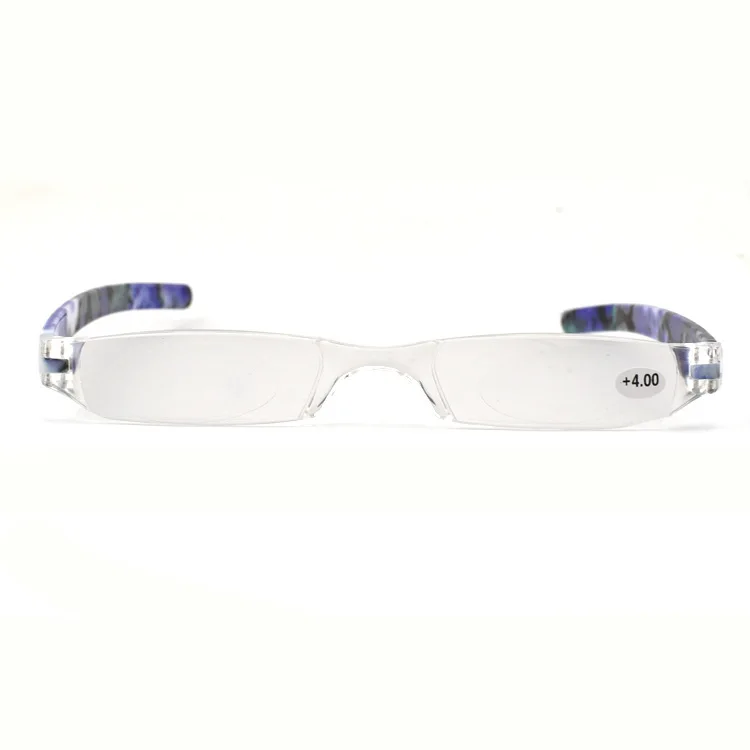 2022 new colorful coating print cover  resin portable mini pen case rimless reading glasses 2.0