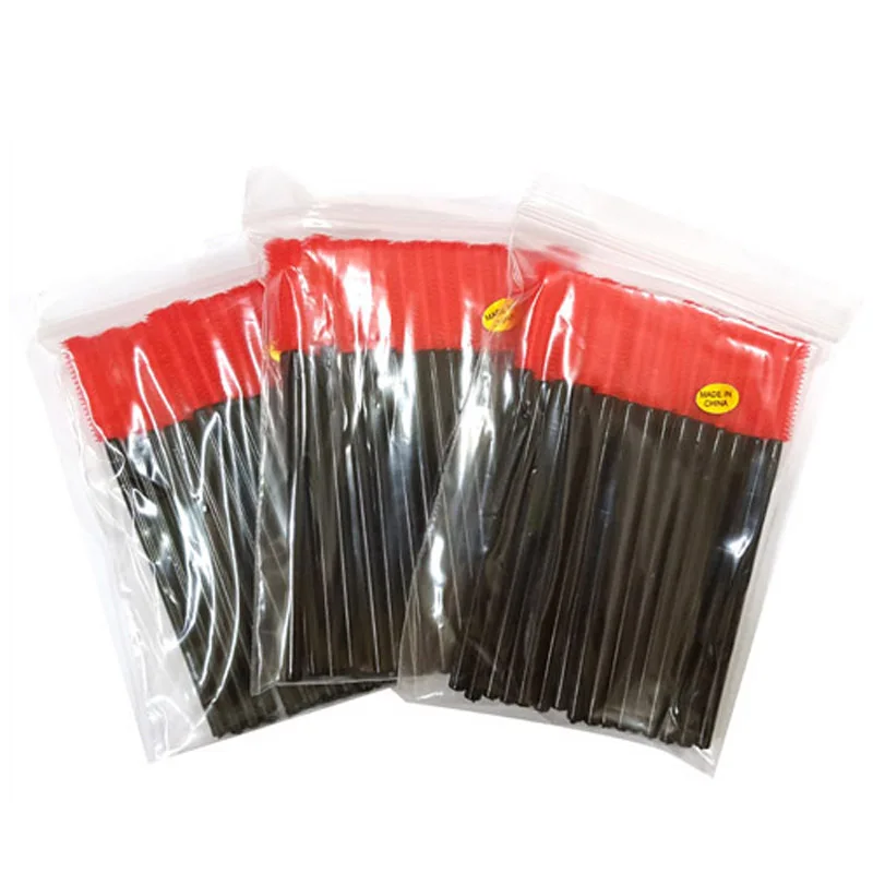 Disposable Silicone Bristle Mascara Applicator Eyelash Brushes Brow Wands