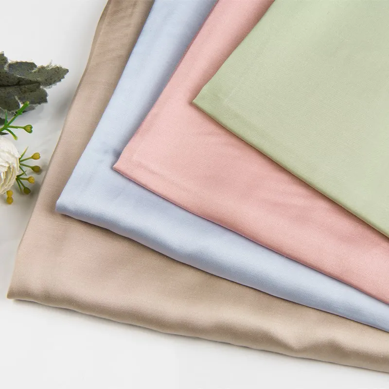 Luxury shinny plain dyed  linen silk fabric