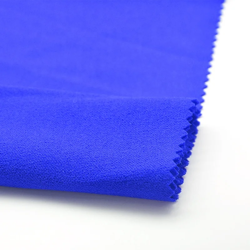 Chunnuo Moss Crepe fabric Twisted 96% Polyester 4% Elastane Twisted Knitting Fabric for dress