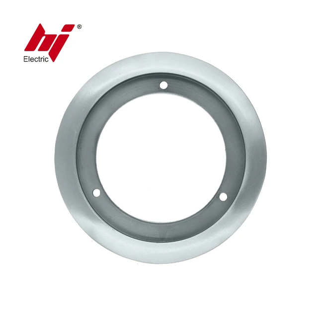 Nickel-Plated Brass One Gang Carpet Flange for Flush Round Cover