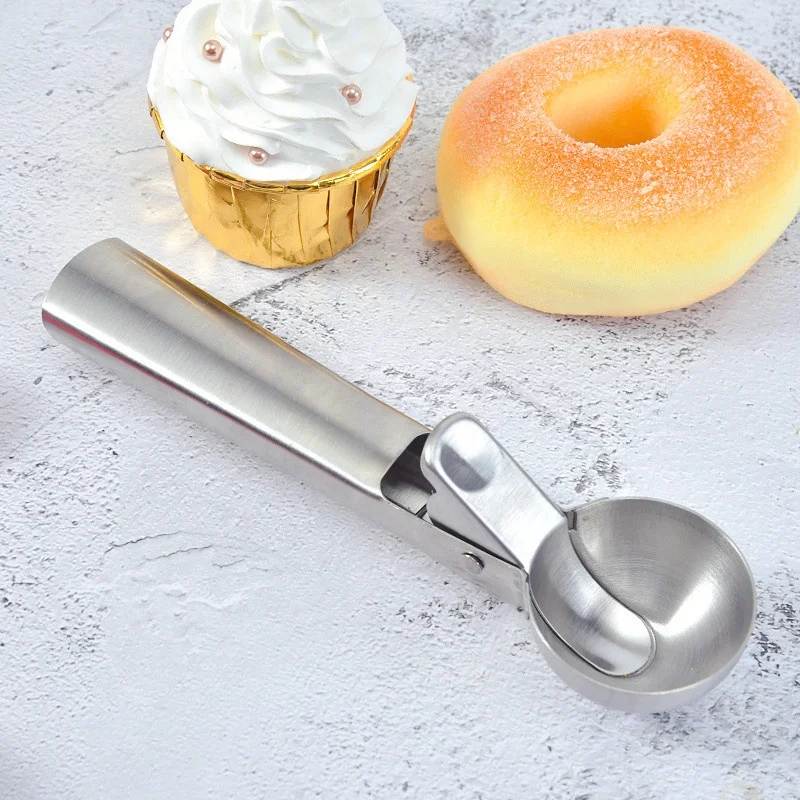 New stainless steel ice cream scoop food ball scoop fruit ice cream scoop kitchen tools