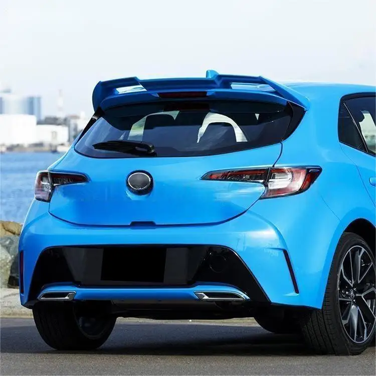 Auto Parts ABS Rear Trunk Boot Wing Lip Carbon Fiber Roof Wing Spoiler For Toyota Hatchback Corolla 2018-2022