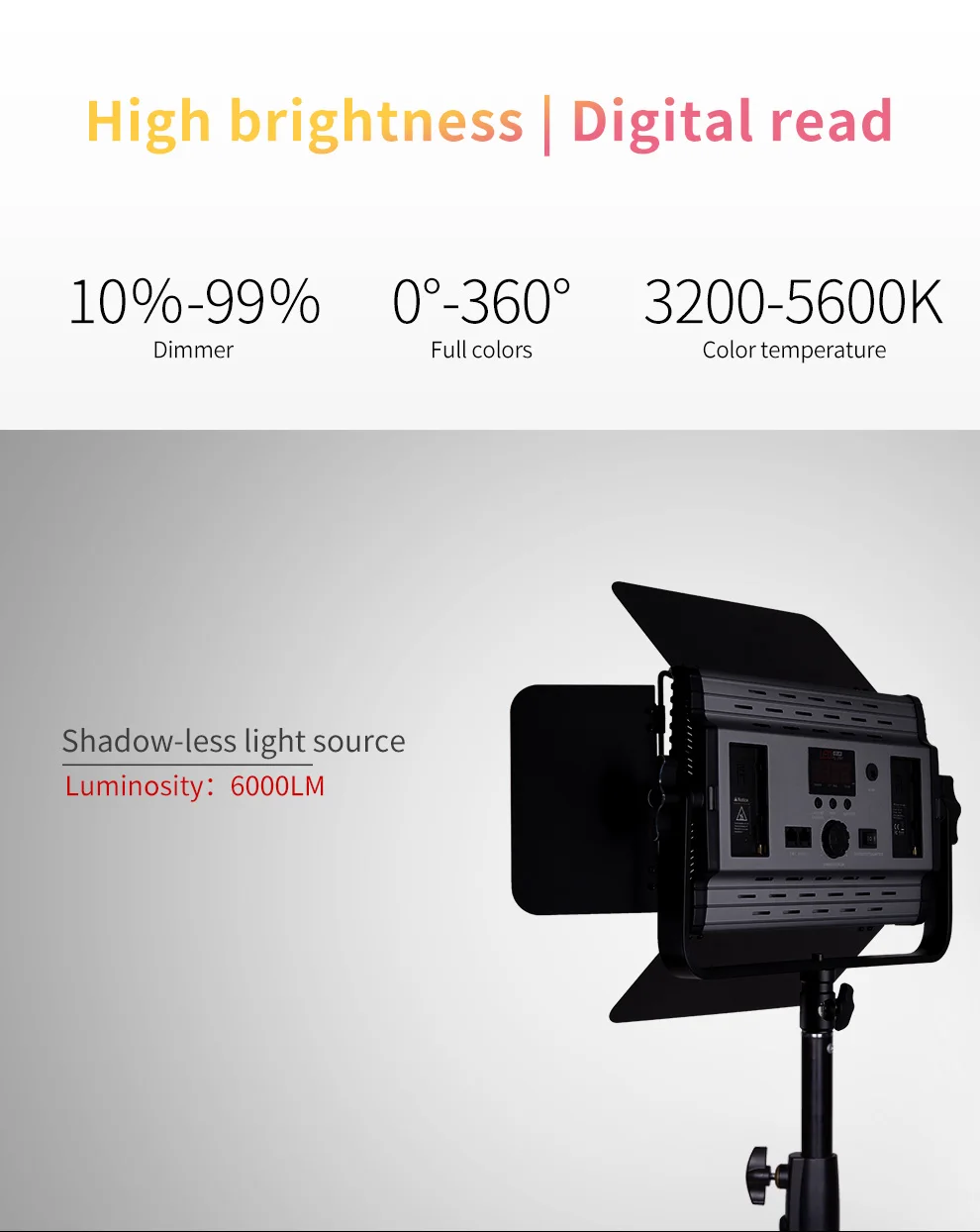 Tolifo Factory Supplier LED panel CRI 98 photo studio light kit instead of traditional kino light