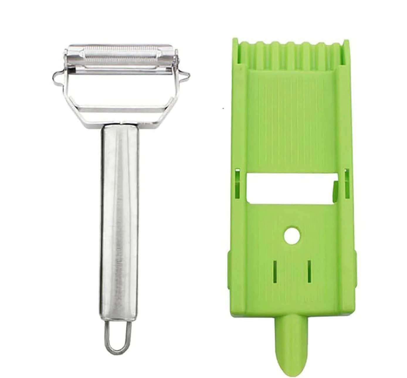 2 pcs multifunctional stainless steel plastic vegetable potato peeler julienne peeler