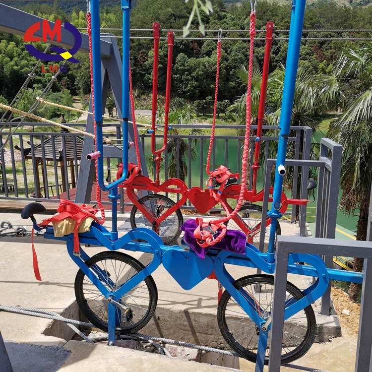 Thrilling Bicycle Zip Lining Activity Ride A Bicycle In The Sky Zip Cycle Sky Cycling Zip Line Amusement Rides