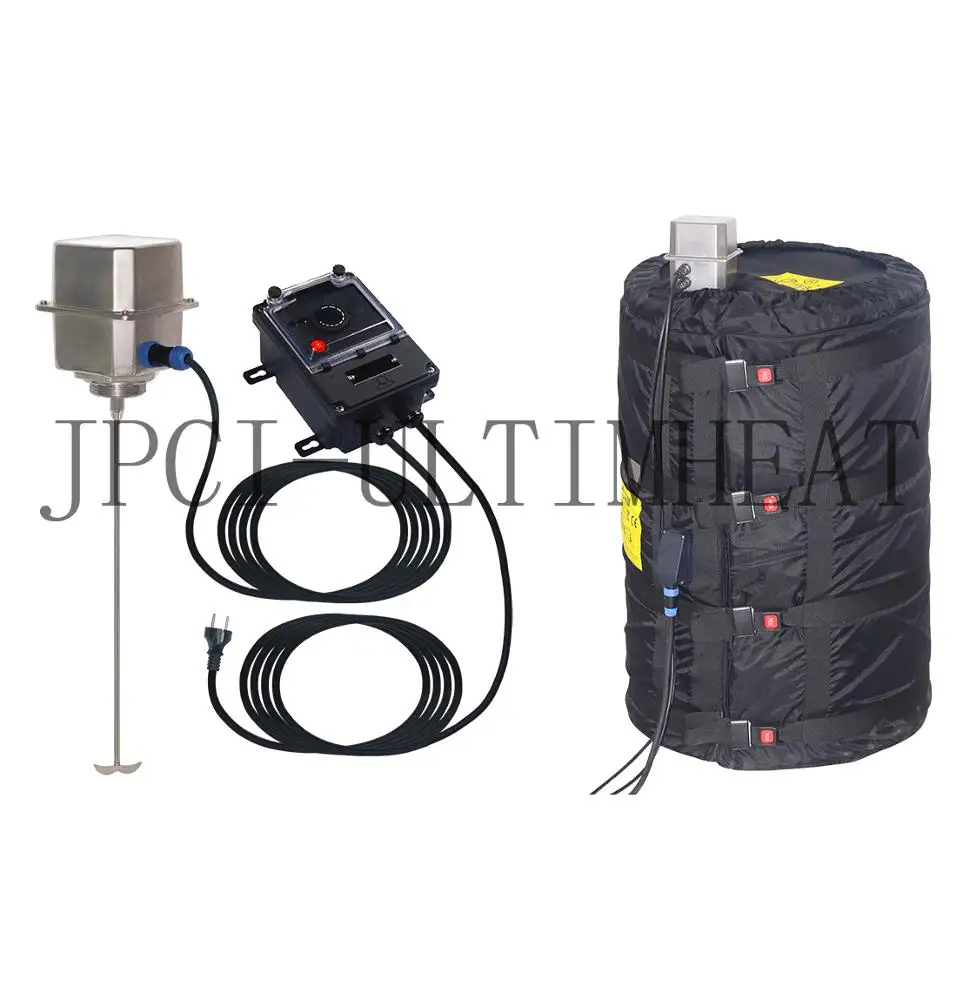 Stirrer speed controller with IP65 enclosure and compact full stainless steel stirrer for drums and IBC