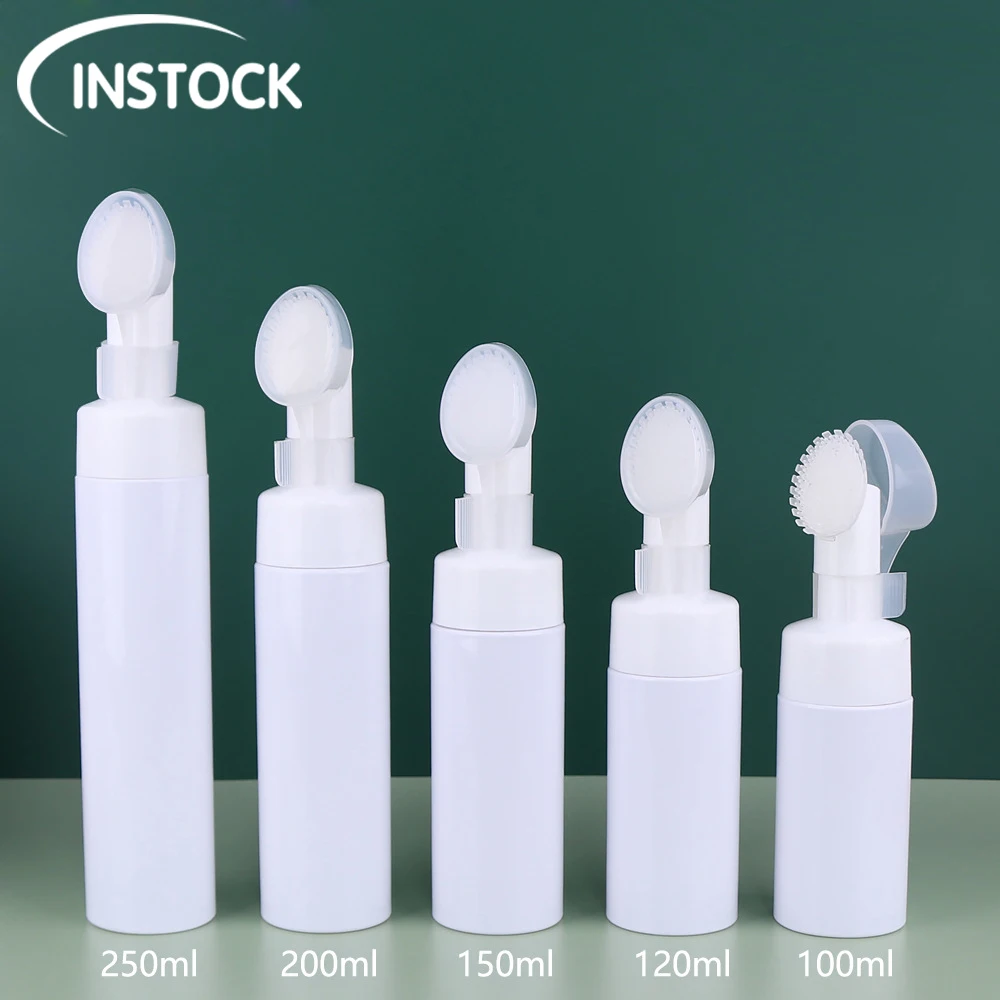 Custom In-stock 100/120/150/200/250ml PP Plastic Airless Foaming Facial Soap Dispenser Cosmetic Packaging Foam Pump Bottles