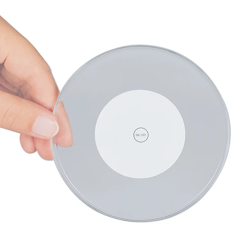 New product Acrylic Button Switch flashing waterproof light beer coaster led