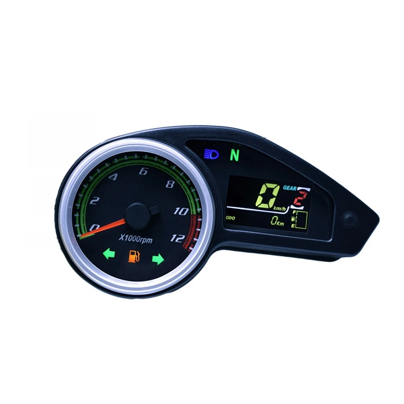 Motorcycle LCD Digital Instrument Odometer Type Speedometer Tachometer Gauges meter