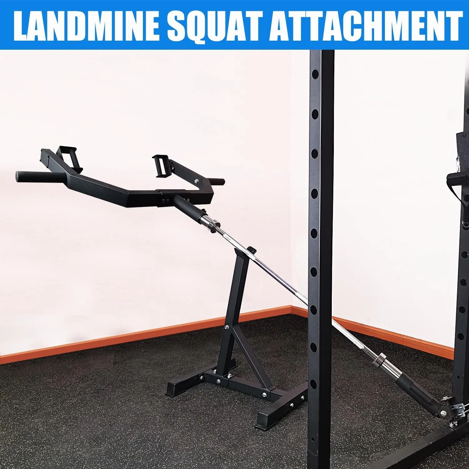 Barbell Gripping Weightlifter Frame, 360 Rotating Handle T-bar Rowing Landmine Core Trainer Handle