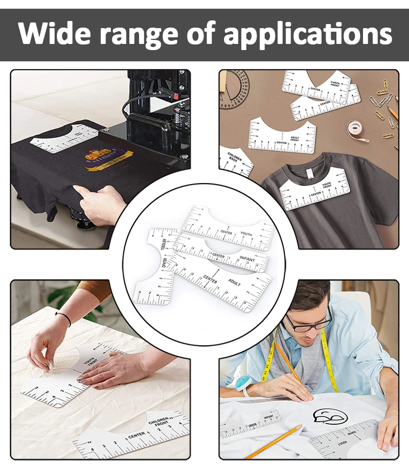 Sinamay набор направляющих для футболок на заказ в наличии футболка линейка направляющий инструмент серый шт. выравнивания