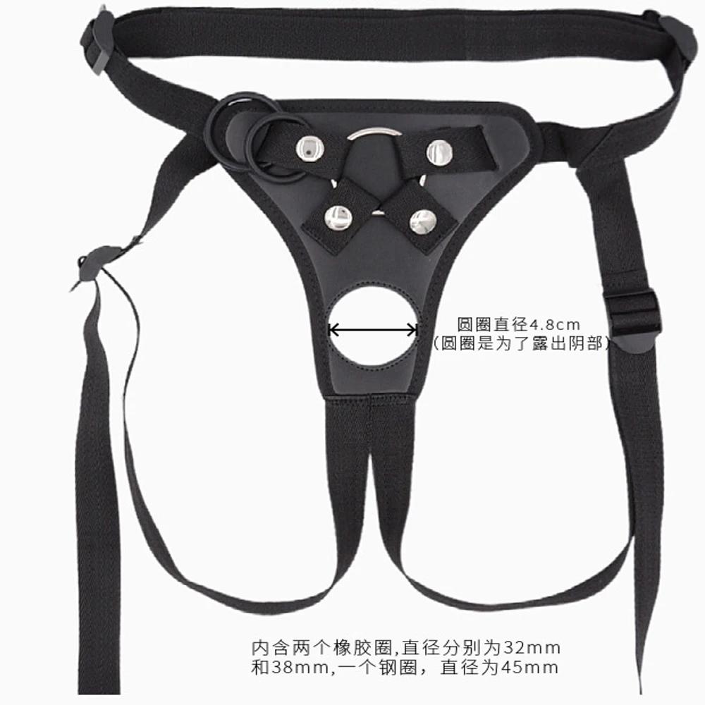 NEW Wearable Soft Silicone Dong Strap On double Dildo Panties Adjustable Harness Realistic Penis