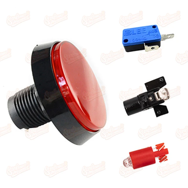 Factory direct wholesale switch LED arcade illuminated push button