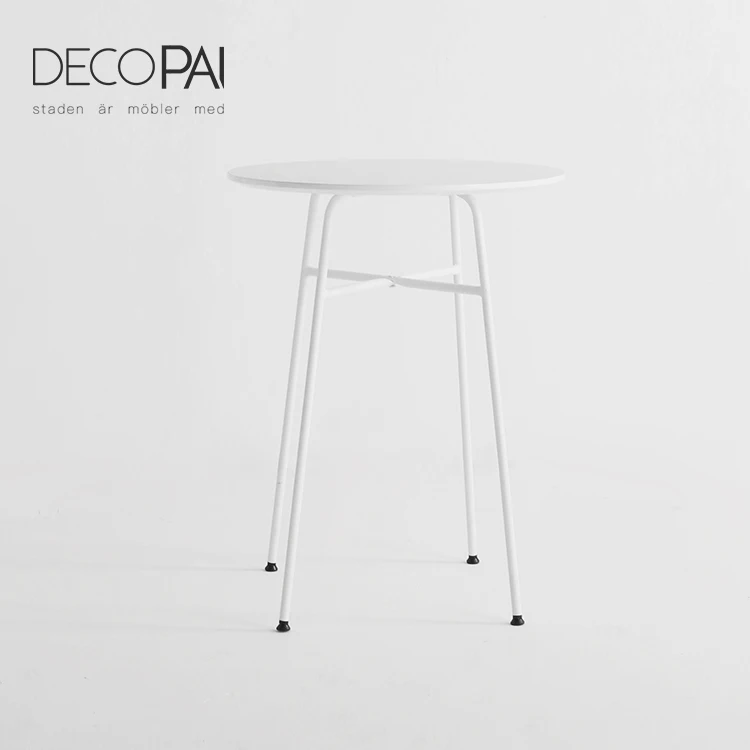 HPL top metal frame dining table side table  for cafe restaurant dining room