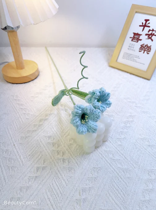 INS New Hand-woven Daffodil Artificial Eternal Flower Craft Crochet 3d Flower For Festival Gift Wedding Holiday Home Decoration