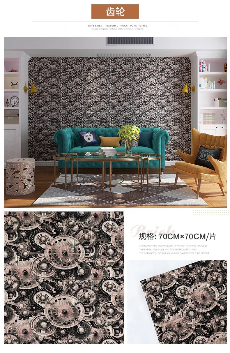 3D brick design xpe foam wallpaper for interior wall decoration pe foam self adhesive wall sticker TV background
