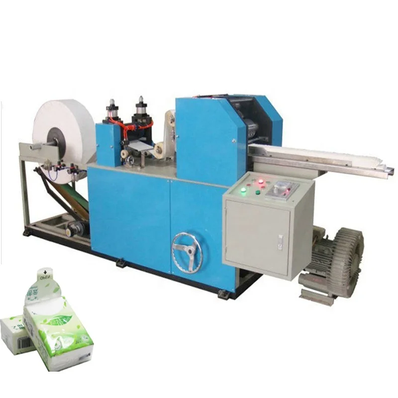 Automatic handkerchief tissue paper folding machine