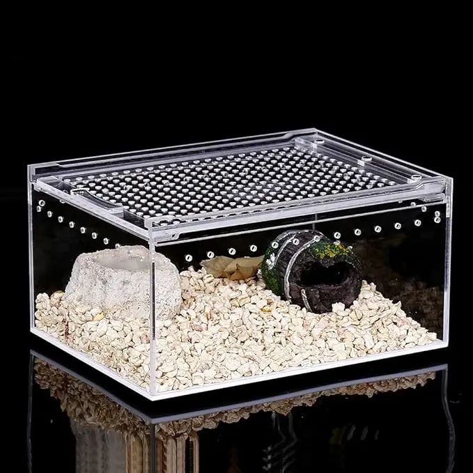 Custom Acrylic Clear Pet Box Small Animal Acrylic Cage For Hamster Reptile Insect Carrier