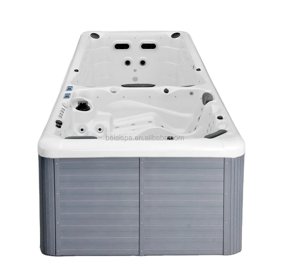 luxury usa swimming endless pool swim pool outdoor hydro massage whirlpool hot long spa tub combo 8 person swimming pool 86