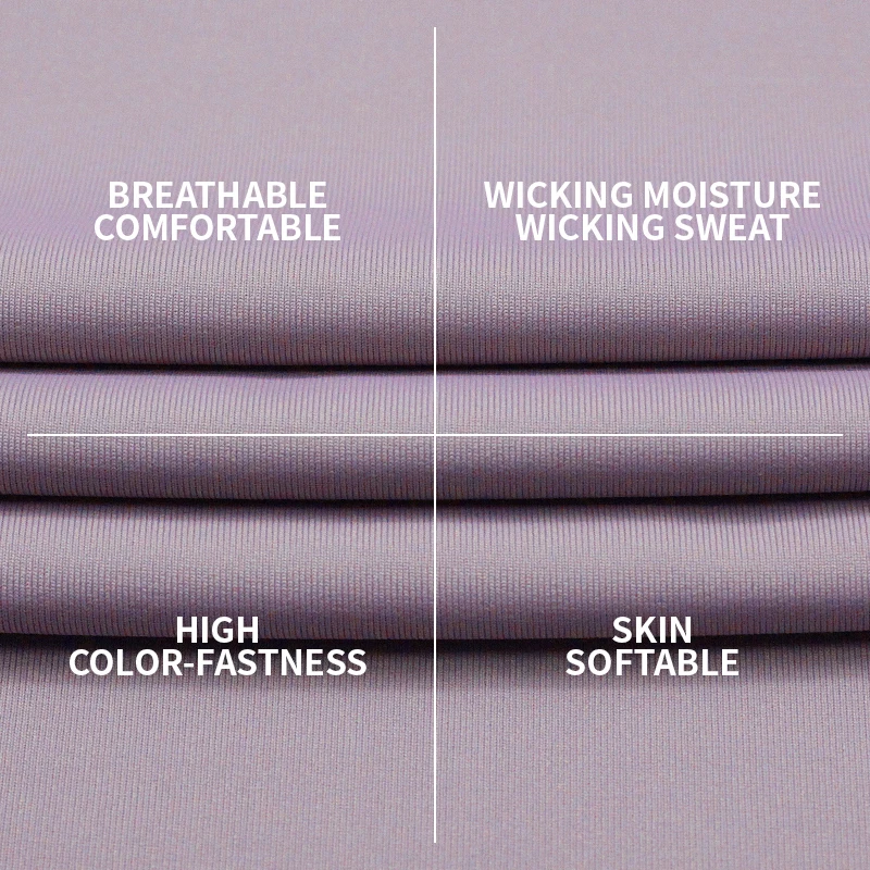 Breathable men activvewear shirts nylon women yoga wear pants wrap plain textured stretch elastane spandex fabric