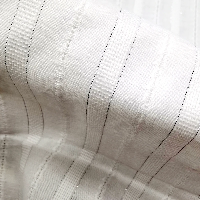 
high quality vertical stripe embossed Dobby jacquard 100%cotton fabric for man woman lady blouse dress pajama sheeting 