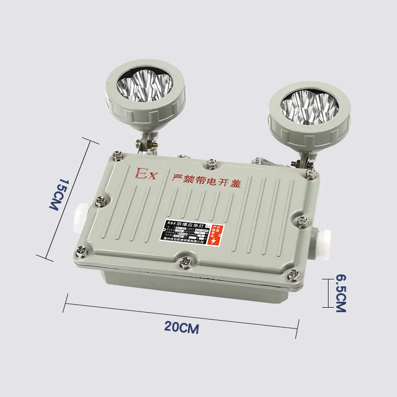 IP65 explosion-proof emergency lighting LED 3Wx2 IIB IIC Extb aluminum alloy lamps customized rechargeable light