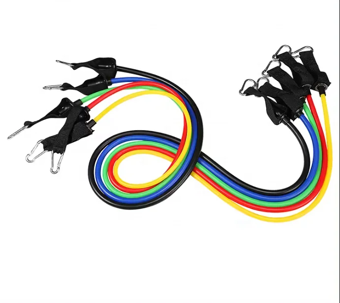 Resistance Bands Set with Workout Bar Pilates Bar Kit Exercise Elastic Bands with Handles And Door Anchor for whole Body Train