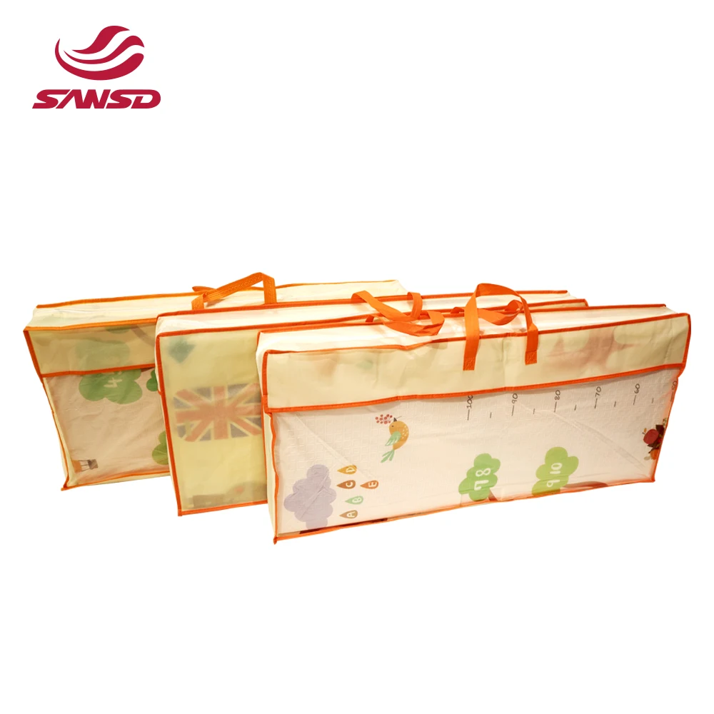 Sansd Crawling Soft XPE Foam Large Children Toddler Kids Baby Play Puzzle Waterproof Folding Foldable Floor Mat For Kid