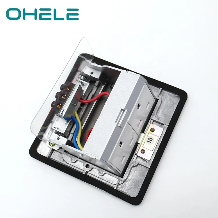 Aluminum alloy  floor pop up socket outlet with Duplex  UK socket