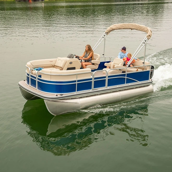 16ft Luxury Electric Fishing Pontoon Boat Aluminum Rowing Design Outboard Motor Outdoor Entertainment Surfing CE Certified Sale