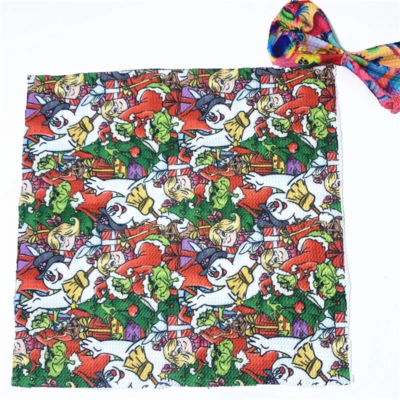 Digital print 95%Polyester 5%Spandex christmas design print liverpool bullet fabric for headbands