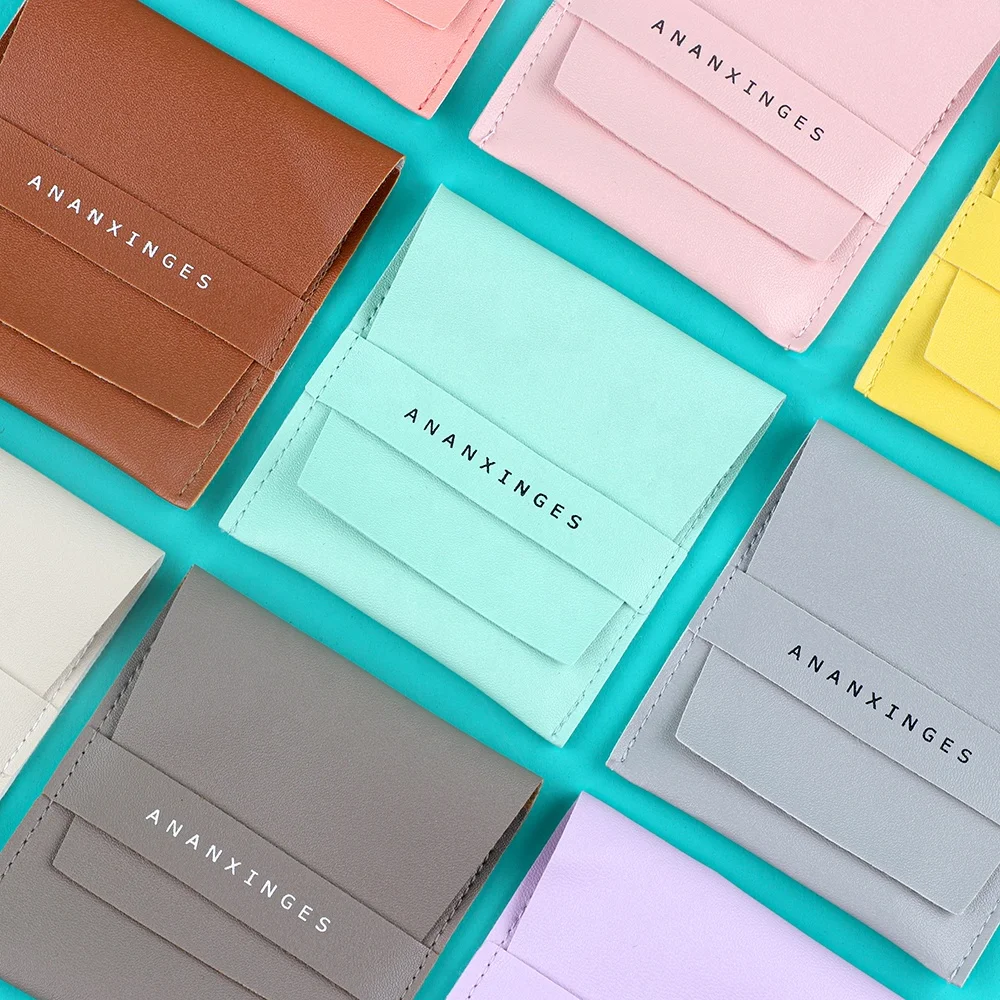 Luxuriouspu leather jewellery bag custom logo jewelry pouch and box mini pouches faux leather pouch for jewelry suede bag