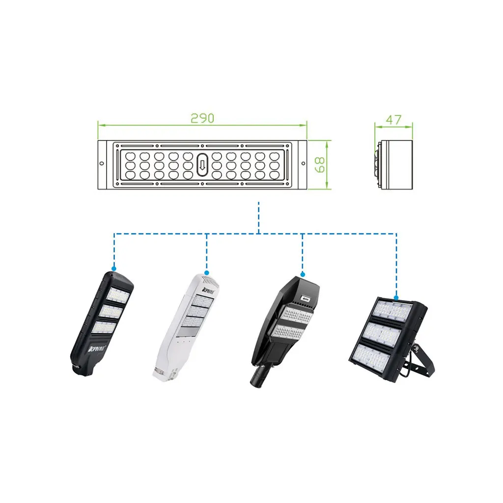 
50W high power led module ip68 DC input waterproof for led floodlight streetlight 