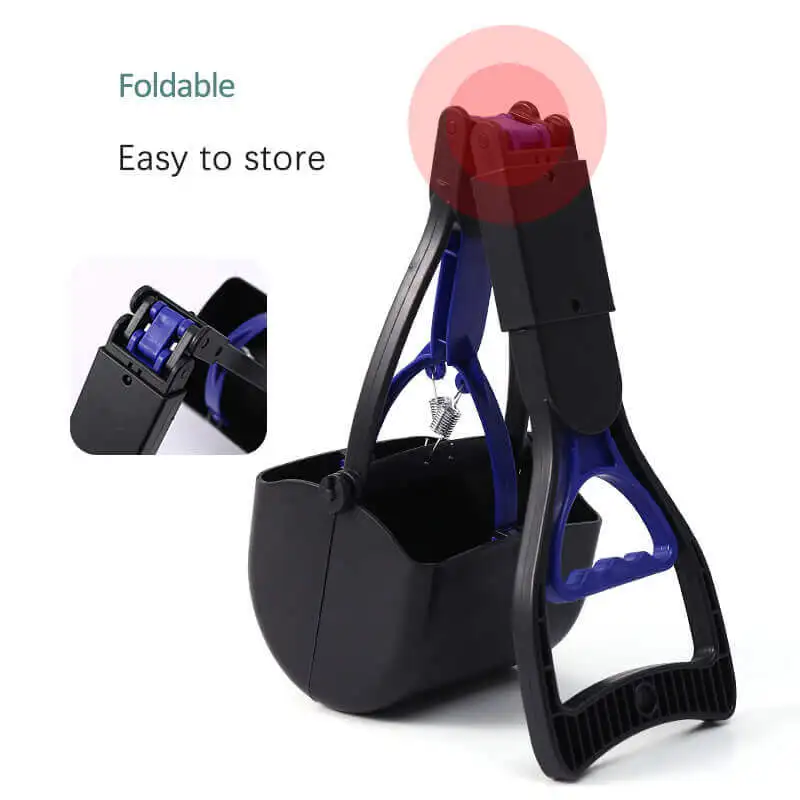 BOTO Popular long handled pet poop scooper Cat and dog poop pickup Foldable portable contactless dog poop scooper