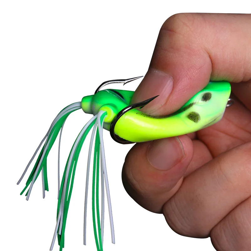 Try V Fishing Lures Realistic Lively Simulation Frog Various Weight Lure Soft Frog Bait Double Fish Hooks  CWLUYAWAWA1