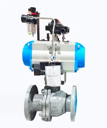 Bonnet Cover Body CF8 Stainless Steel Flange Type Pneumatic Actuated Ball Valve 4 inch