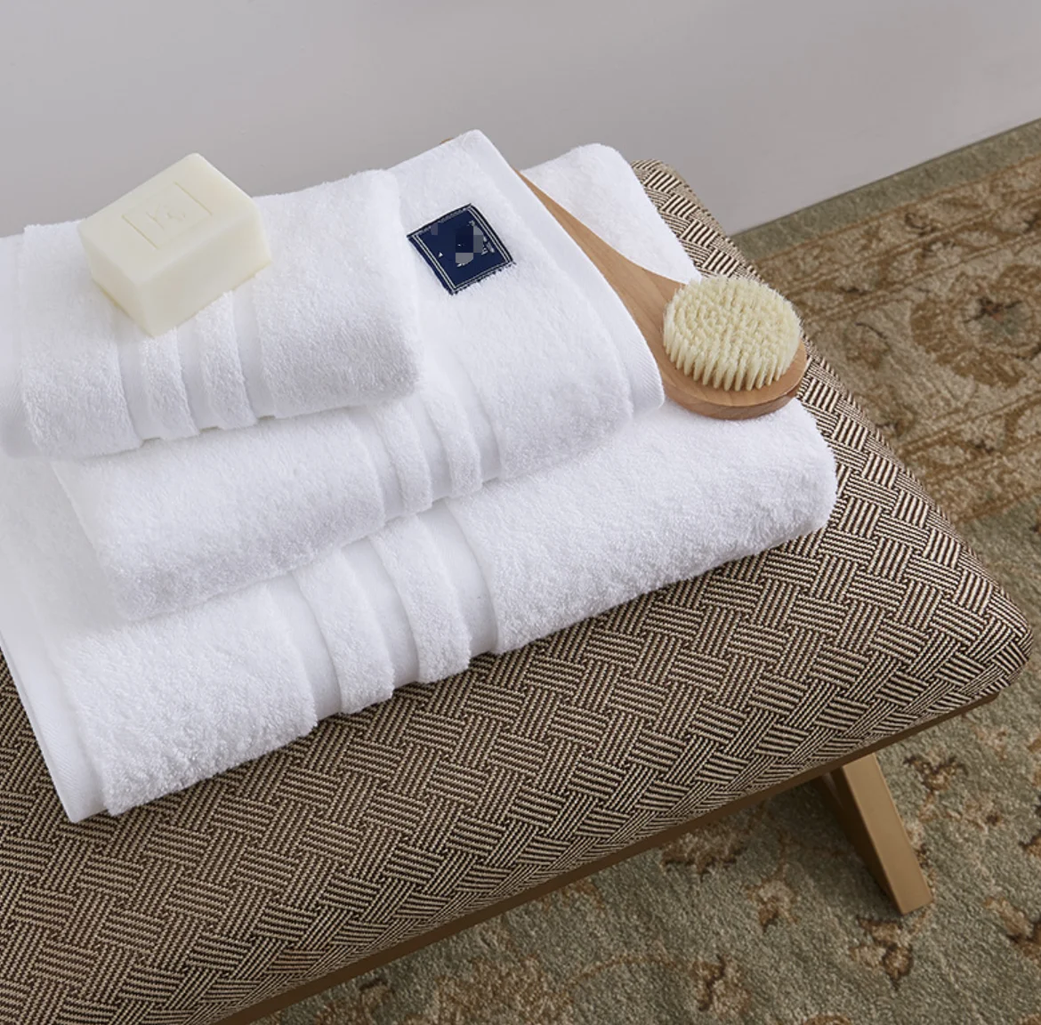 Hot sale Organic Cotton towel set Eco Friendly 3 pack bath and face towel White 100% Cotton hotel cotton towel