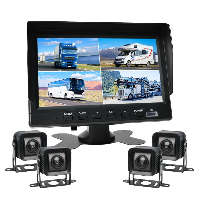 New 4 channel automotive vehicle camera system hd car backup camera 4k monitoring 360 surround view parking kit system
