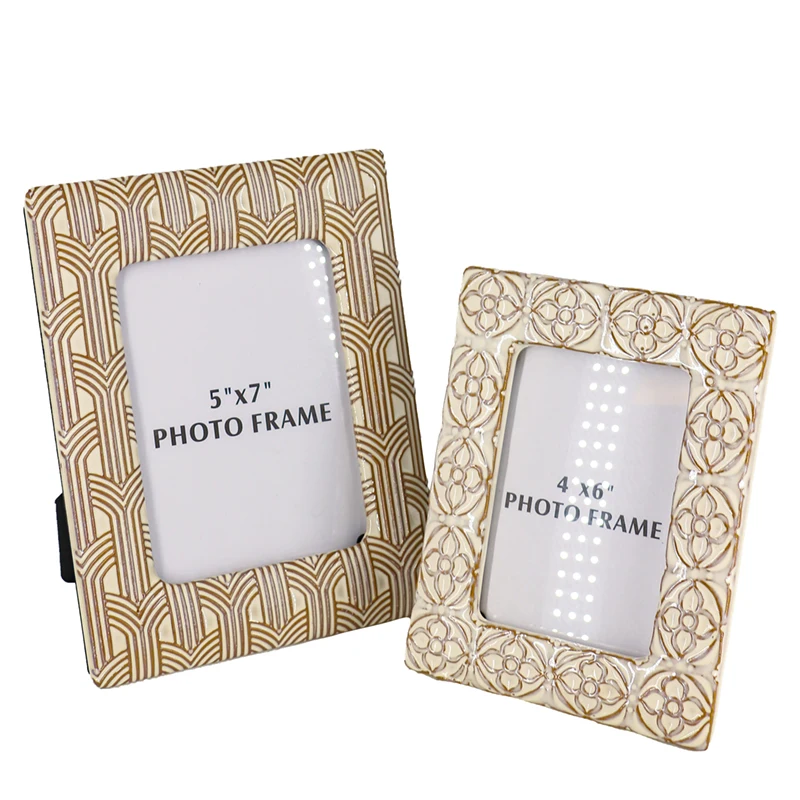 
New Design Custom Picture Frame Printed Ceramic Photo Frames Retro Designs Reactivity Surface Imperfections 