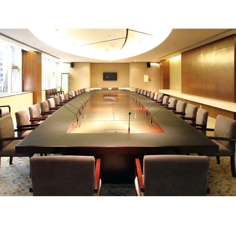 furniture project high qualityboardroom mdf material multi-person seater sectional meeting table
