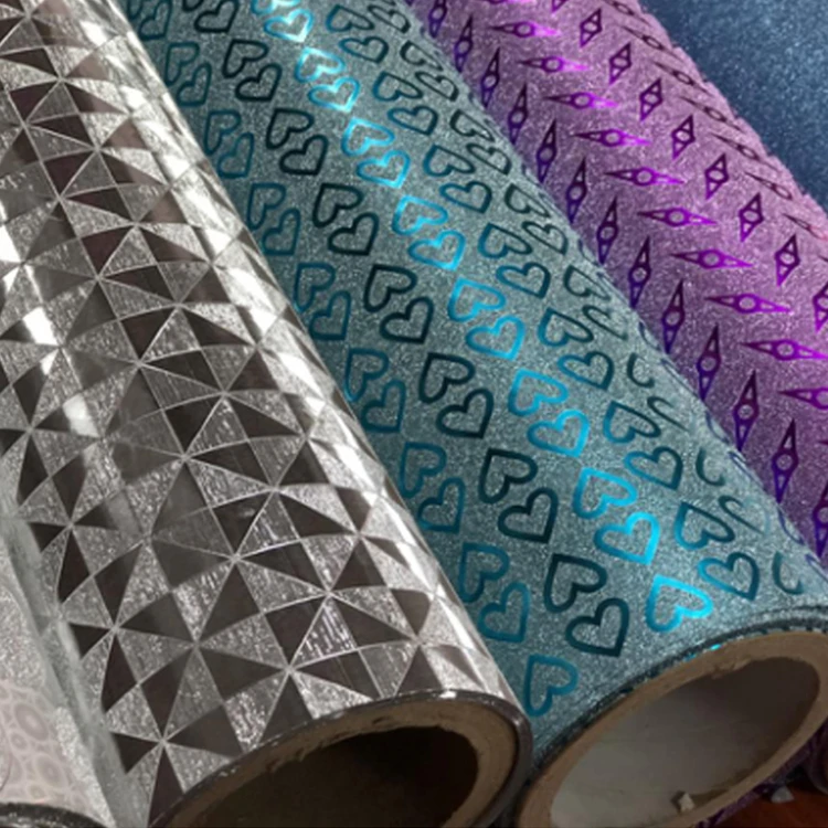 Customized Support Samples Packaging Use Metallized Thermal Sparkly Glitter Film For Textile