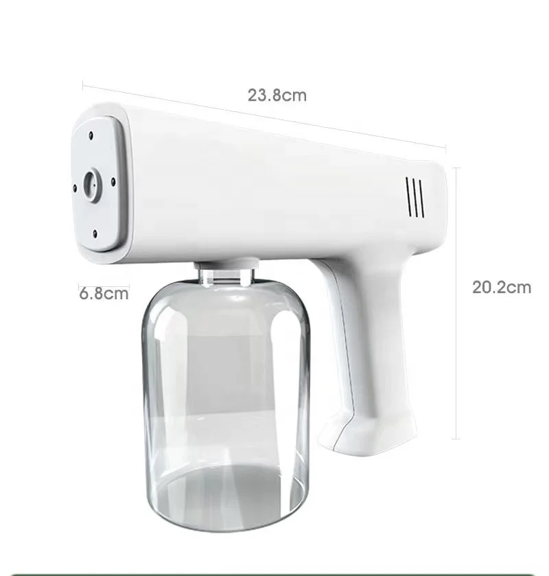 
Portable Handheld Rechargeable Electric Sanitizer Sprayer Machine Disinfection Nano Atomizer Steam Disinfectant Fogger Spray Gun 