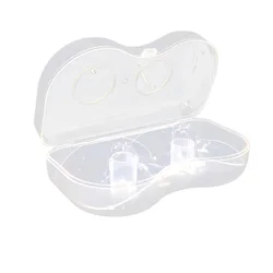 Nursing Breast Pads Mother Transparent Breast Soothing Pad Silicone Pacifier Half Round Breast Pads 2Pcs With PP Box