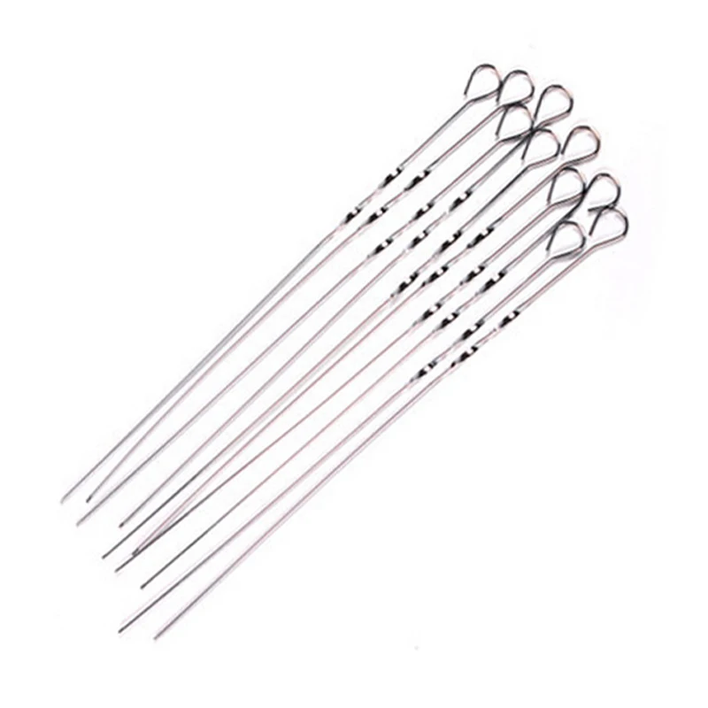 Stainless Steel BBQ Needle Barbeque Skewers Kitchen Utensils Outdoor Camping Picnic Needle Grill Skewers