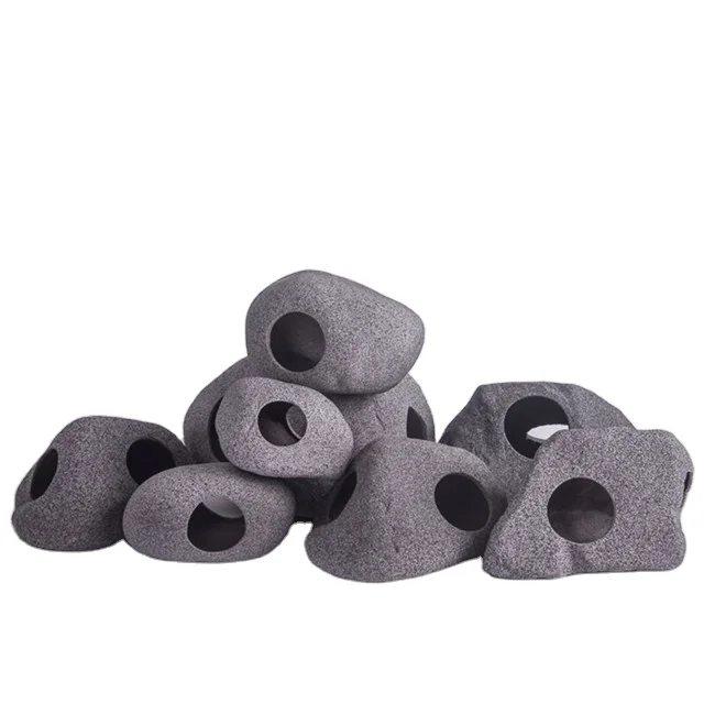 Mix- caves Aquarium fish tank decorating ceramic pleco hiding cave with realistic look of granite rocks