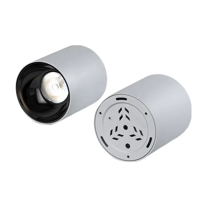 Indoor cob surface downlight 4inch anti glare ceiling spotlight 15w 30w 50w etl led cylinder downlight with battery backup