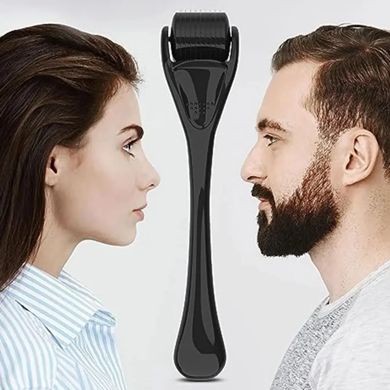 beard customize skin care gold microneedling titanium micro derma roller 540 system dermaroller 0.5mm for hair regrowth