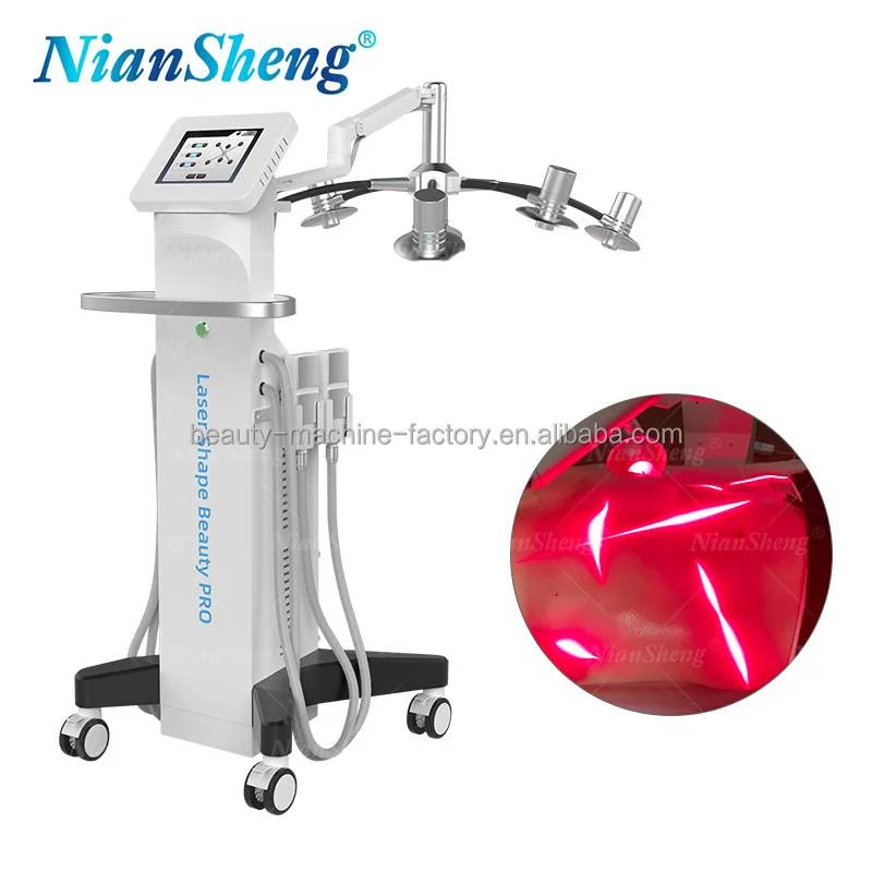 Non-invasive Green Red light 6D lipo Laser EMS+CRYO+6D laser 532nm laser weight loss body sculpting lipo cavitation Machine