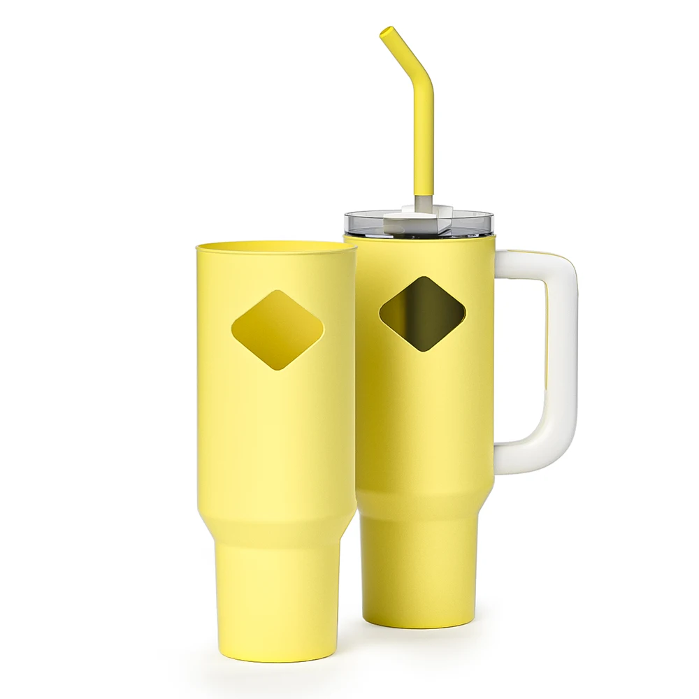 Easy to Clean Full Protector Cup Sleeve Heat Resistant Non-Slip Silicone Cup Boot Sleeve for Tumbler Cup Accessories